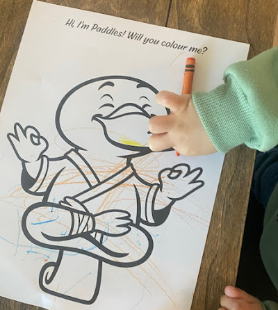 Paddles the platypus mascot coloring page for kids